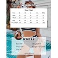 thumbnail image 6 of Top-kevin Women's High Waisted Bikini Ribbed Two Piece Swimsuit High Cut Color Block Adjustable Straps Bathing Suit, 6 of 8