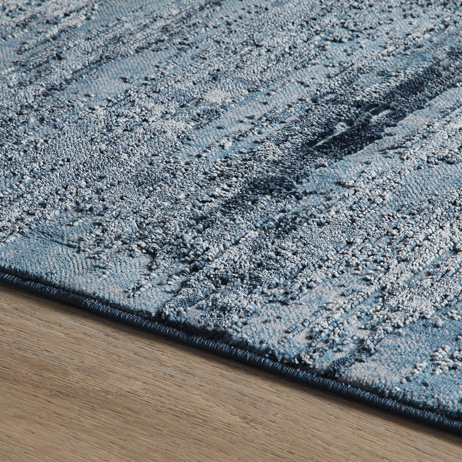 Better Homes & Gardens High Low Teal Abstract Area Rug, 30"x46"