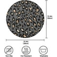 thumbnail image 4 of Coolnut Black Leopard Round Placemats Waterproof Non-Slip Washable Place Mats Polyester Table Mats Set of 1 Heat Resistant for Home Kitchen Holiday Party Home Decor Gifts, 4 of 7