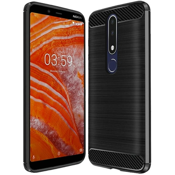 GSA Brushed Hybrid Case for Nokia 3.1 Plus - Black