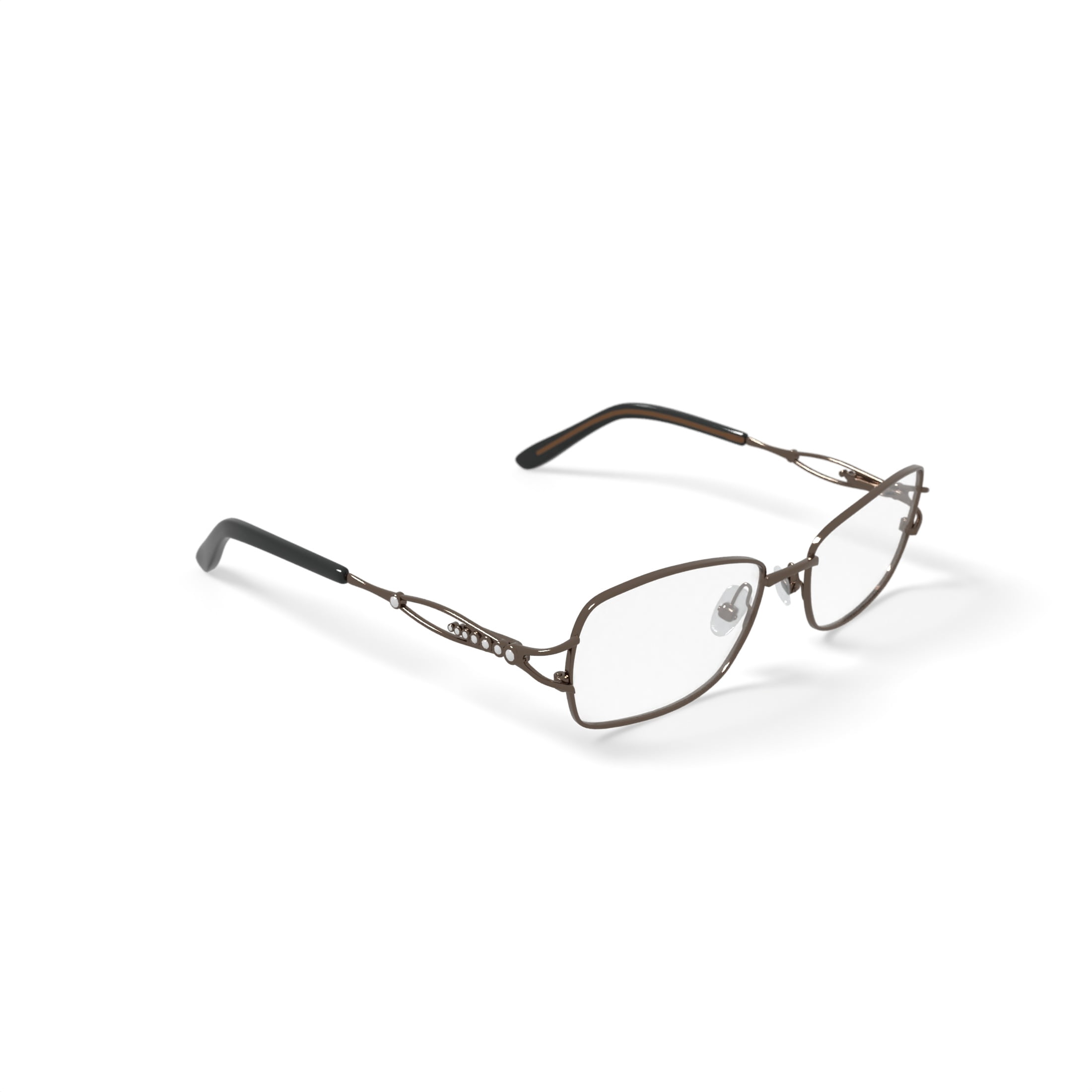 Madison Avenue Women's MAL108 Rectangular Prescription Eyeglasses with Case, Brown
