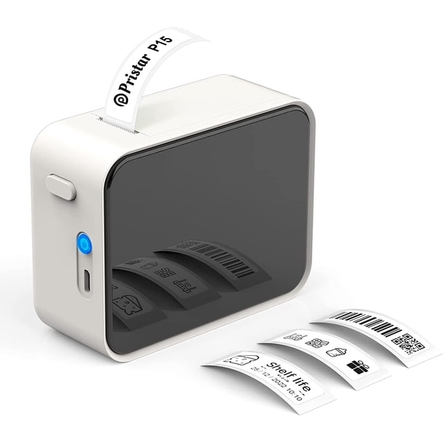 Etiquetadora Bluetooth, P15 Mini Impresora de etiquetas autoadhesivas, Impresora de etiquetas térmicas portátil, Conexión APP, Compatible con iOS y Android para el hogar, la oficina, la escuela (Beige) dontodent Kuyhfg Sin marca