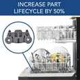 thumbnail image 2 of 4 Piece Lower Dishwasher Wheel Replacement Compatible With Whirlpool Kenmore W10195416 Roller Assembly, 2 of 8