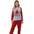 thumbnail image 6 of URMAGIC Christmas Family Matching Pajamas Sets Xmas PJ's Letter Print Top and Plaid Pants Jammies Sleepwear Cotton Long Sleeve Pjs, 6 of 6