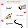 thumbnail image 4 of Cable de audio belipro hembra de 3,5 mm a 2 RCA de 16 pies para teléfonos inteligentes, 4 of 7