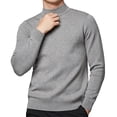 thumbnail image 2 of Pull Homme Coton Tricoté Slim Pull Col Roulé Pull Homme Automne Hiver Col Montant T-Shirt Homme Pulls Col Montant Vêtements Marque, 2 of 6
