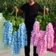 thumbnail image 2 of Guirnalda de flores artificiales de glicina para colgar en la pared, para interiores y exteriores, ideal para bodas, fiestas, festivales y decoración floral simulada., 2 of 8