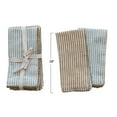 thumbnail image 3 of Creative Co-Op Square Cotton Napkins with Scalloped Edge and Stripes, Set of 4, 2 Colors, 3 of 3