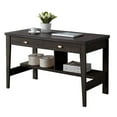 thumbnail image 1 of CorLiving Folio Dark Brown Engineered Wood Two Drawer Adult Desk with Lower Storage Shelf, 1 of 6