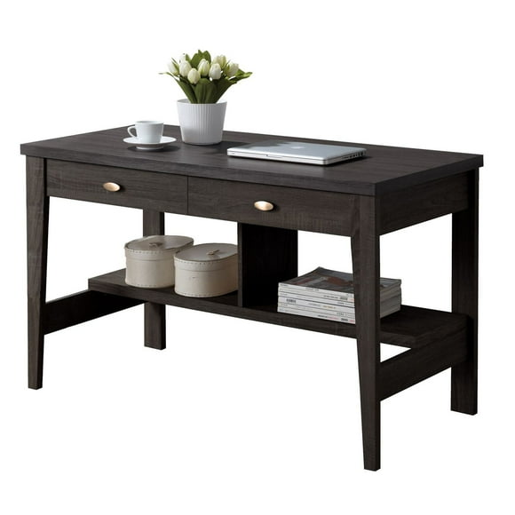 CorLiving Folio Black Espresso Two Drawer Desk