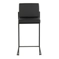 thumbnail image 4 of LumiSource Black Steel, Black PU Fuji High Back Counter Stool - Set of 2, 4 of 8