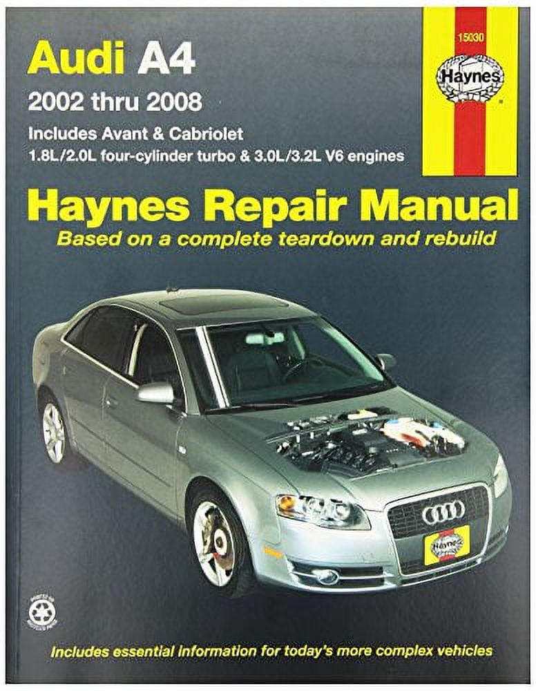 Haynes Repair Manuals Audi A4, 02-08 (Excludes diesel engine, S4 and RS4 model i (15030)