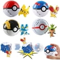 thumbnail image 1 of Set de 4 piezas de Poké Ball, Poké Ball con muñeco, pelota saltarina, mini muñeco, regalo de cumpleaños para niños, 1 of 4