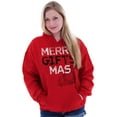 thumbnail image 4 of Funny Merry Christmas Presents Pun Unisex Plus Fleece Graphic Hoodie Brisco Brands 2X, 4 of 5