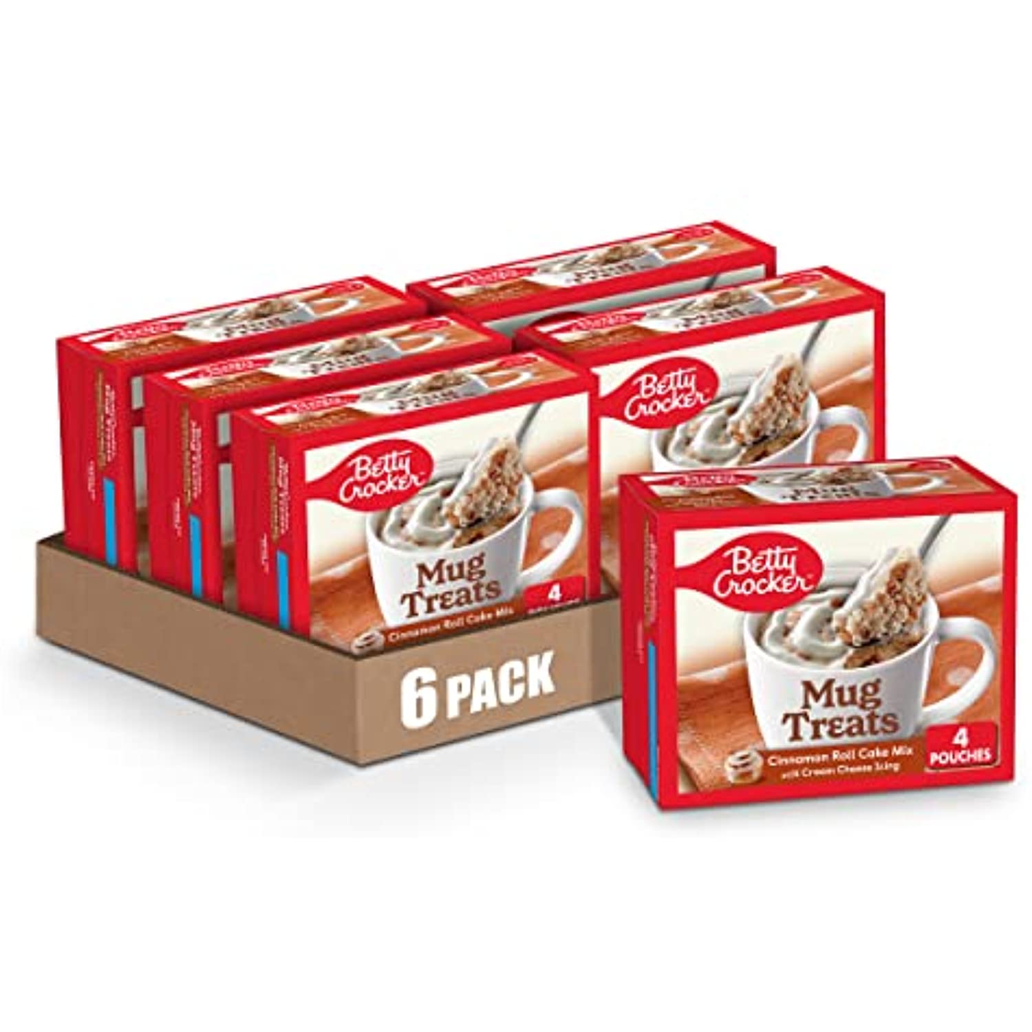 Betty Crocker Mug Treats, Cinnamon Roll, 11.8 oz, 4 ct (Pack of 6)