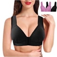 thumbnail image 7 of Aboser Womens Front Closure Bra Full Coverage Everyday Bras Beauty Back Comfort Sports Bras Easy Close Bra Front Buckle Corset Underwear 2 Pcs Pack, 7 of 7