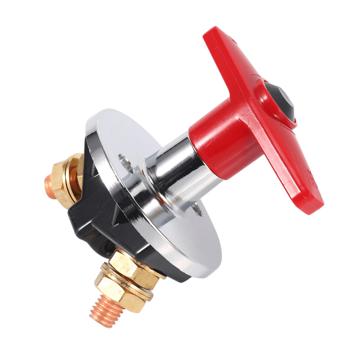 Battery Disconnect Cut Off Switch 500Amp Isolation Switch 12-60V Car Boat Truck Fixed Handle Key(Type F 2Pcs),2 x battery switch,red & black & silver