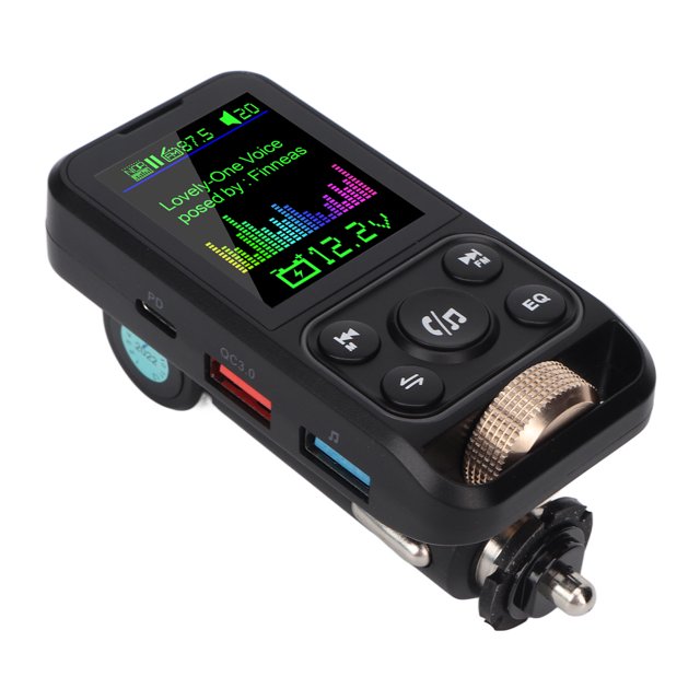 Transmisor Bluetooth, Adaptador De Cargador De Coche Bluetooth Chip De Identificación Inteligente Transmisión Sin Pérdidas 12V-24V Para Teléfono Celular