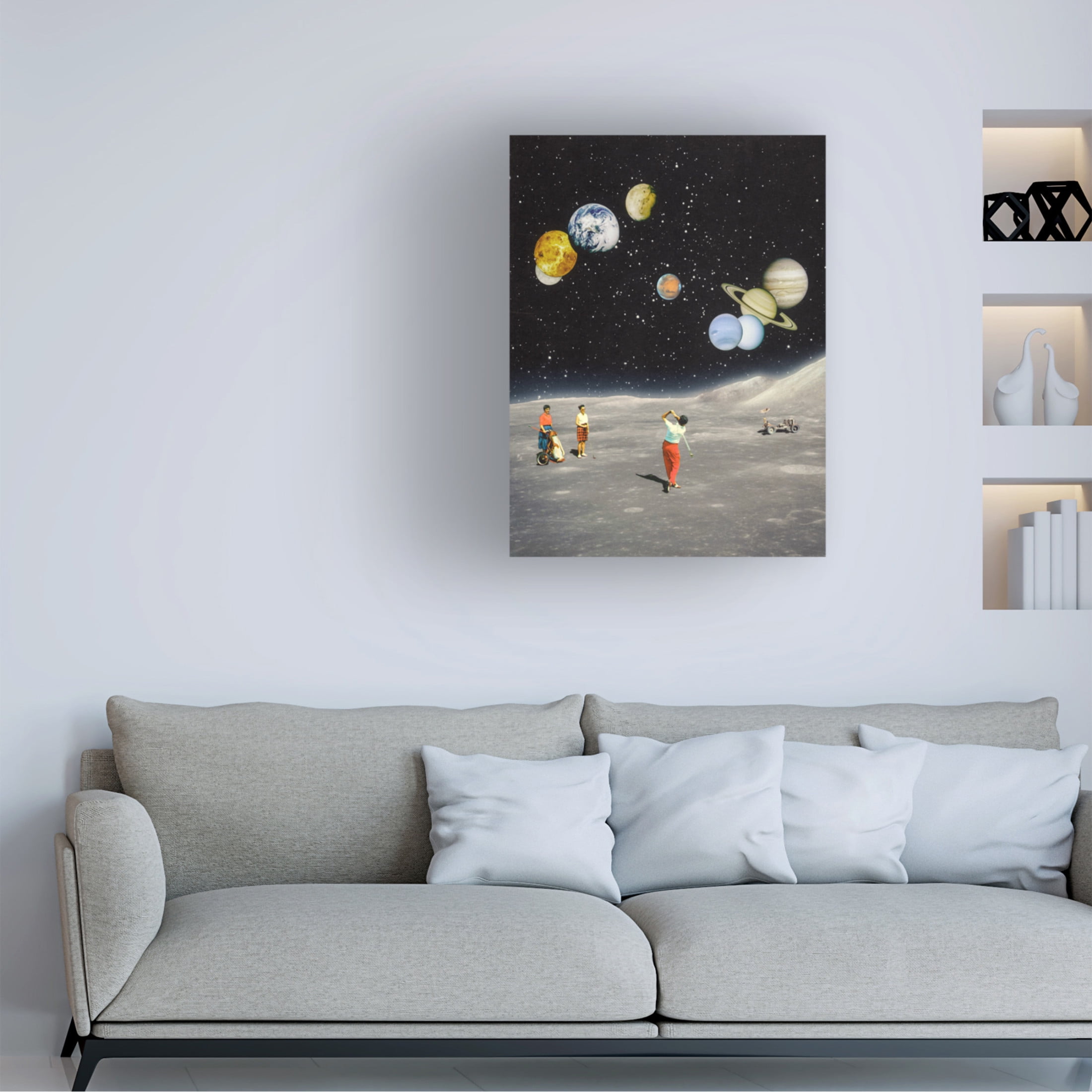 Trademark Fine Art Taudalpoi   Space Golf Canvas Wall Art