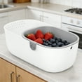 thumbnail image 4 of Double Layer Pistachio Bowl with Shell Storage and Holder, Pistachio Dish Hides Shells, Durable Snack Bowl, Double Layer Colander & Bowl for Fruits & Vegetables, 8.46x4.84X3.15inch, 4 of 8