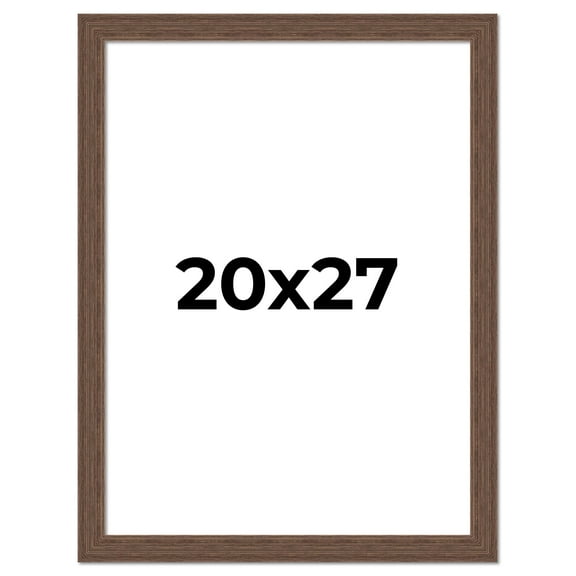 20x27 Frame Brown Farmhouse Solid Wood Picture Frame Width 1.5 Inches | Interior Frame Depth 0.5