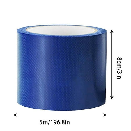 Tent Repair Canvas Awning Sail Kites Waterproof Adhesive Patches Tape Kit 3 X 16.4 Ft RV/Boat Covers Repair Tape (Blue)