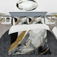 thumbnail image 2 of Designart "Marble Fusion Black and Gold I" Abstract Marble Bedding Covert Set - Modern Black Abstract Bed Set With 1 Sham, 2 of 6