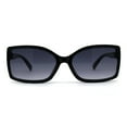thumbnail image 3 of SA106 Diva Classic 90s Designer Rectangular Plastic Chic Sunglasses Black Smoke, 3 of 4