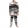thumbnail image 3 of Sikiie Rustic Door Handle Closeup Mens Pajama Set, Soft Warm Long Sleeve Sleepwear, Cozy Button-Down Pjs for Men-Large, 3 of 7