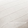 thumbnail image 7 of SUSIELADY Set of 2 Decorative Linen Check Throw Pillow Covers, 20×20 Inch, Neutral Farmhouse Vintage Boho Cushion Covers for Sofa, Chair, Bedroom, Living Room, White, 7 of 7