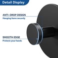 thumbnail image 5 of Paquete de 4 ganchos multifuncionales para toallas para la pared del baño, acero inoxidable Extra pegajoso, ganchos para abrigos, ganchos de pared, negro mate resistente, 5 of 5