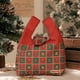 thumbnail image 4 of Bolsa de regalo navideña de lona | Bolsa de mano con asa resistente | Bolsa para envolver regalos navideños en rojo y verde | Bolsa reutilizable de tela para dulces navideños | Almacenamiento de, 4 of 6