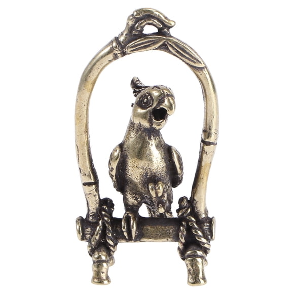 1 colgante con forma de loro, de latón creativo, para salón de té (bronce)
