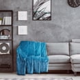 thumbnail image 4 of Lux Decor Collection Twin Size Fleece Bed Blanket - All Seasons Soft, Fuzzy & Cozy - Plush Microfiber Blankets for Home & Travel (60x80, Blue), 4 of 8