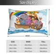 thumbnail image 2 of Rateoe Rainbow Animals on Noah's Ark Pattern Decorative Pillow Case,Throw Pillow Covers,Plush Pillow Cover,Soft Pillow Case,Velvet Pillow Case-14"x20", 2 of 6