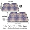 thumbnail image 3 of Balery Purple Floral Gingham Check Plaid Print Car Windshield Sun Shade,Windshield Sunshade for Car Pickup Truck SUV Accessories-Medium, 3 of 7