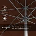 thumbnail image 3 of California Umbrella  7.5' Rd. Aluminum Frame, Fiberglass Rib Market Umbrella, Push Open,Anodized Silver Finish, Olefin Fabric Terracotta, 3 of 5