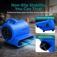 thumbnail image 4 of SereneLife Air Mover Portable Blower – 3-Speed 1000 CFM Air Dryer with Adjustable Tilt & Daisy Chain, Compact Durable Fan for Home, Garage & Work Use (Blue), 4 of 5