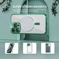 thumbnail image 2 of Dteck Magnetic Case with Tempered Screen Protector for iPhone 16 Pro Max,Shockproof TPU Transparent Case Compatible with MagSafe Full Camera Lens Protector Plating Back Cover,Darkgreen, 2 of 5