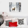 thumbnail image 4 of COMIO Christmas Canvas Wall Art, Christmas Framed Wall Art with Deer in Winter Snowy Forest for Christmas Wall Decorations, Christmas Gifts, 4 of 4