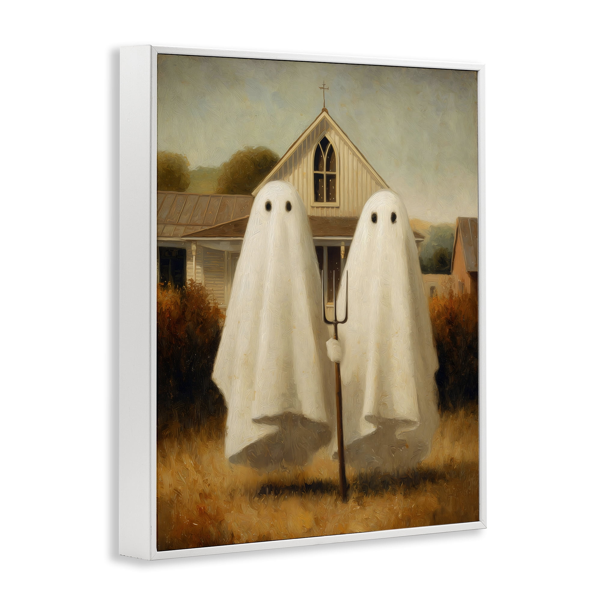 American Gothic Ghosts White Framed Giclee Art, design by Arlington Prints
