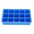 thumbnail image 1 of Herramienta de cocina de molde de gelatina de hielo cuadrado de silicona de 15 rejillas azul, 1 of 5