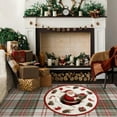 thumbnail image 5 of 3D Christmas Santa Snowman Rug - 15.7Inch Cartoon Printed Polyester Carpet for Living Room, Festive Holiday Home Decoration, 5 of 7