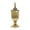 Gold Tall Solid Urn 12" x 12" x 32", variant on DecMode 10" x 26" White Ceramic Tall Fluted Urn Decorative Jars with Grooves and Lid, 1-Piece