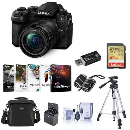 UPC: 0192223222380 | Lumix G95 Mirrorless Camera with Lumix G Vario 12-60mm f/3.5-5.6 MFT Lens Bundle with 64GB SD Card  Shoulder Bag  Corel PC Software Suite  Tripod  58mm Filter Kit  and Accessories