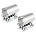 thumbnail image 1 of Unique Bargains 2pcs Universal Car Exhaust Pipe Sleeve Connector Clamp Coupler 2” Replacement, 1 of 7