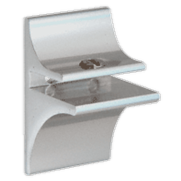 CRL E106A Chrome Anodized Aluminum Display Shelf Bracket for 3/16" to 1