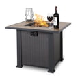 thumbnail image 6 of Nuu Garden 30" Square 40000 BTU Propane Fire Pit Table, Outdoor Gas Fire Pit with Lid & Lava Rocks, Brown, 6 of 9