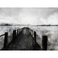thumbnail image 2 of Roko, Ken 14x12 Gold Ornate Wood Framed with Double Matting Museum Art Print Titled - Dark Pier, 2 of 4