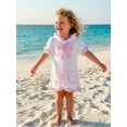 thumbnail image 3 of Baby Girl Hooded Swim Cover Up - Gingham Ruffle Bow Beach Robe for Pool  Summer, 3 of 10